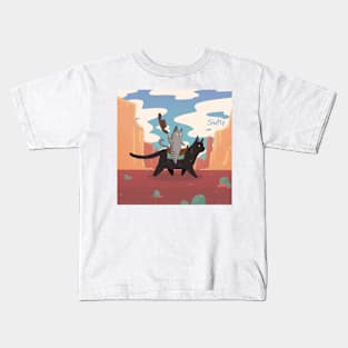 Cowboy Cats Kids T-Shirt